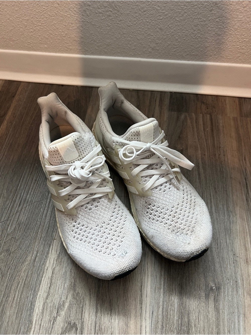 adidas All-White Knit Trainer Sneakers